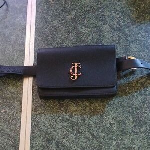 Black Leather Belt Bag
